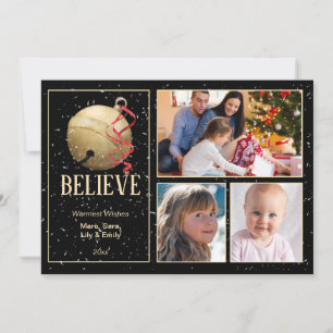 Cartes Pour Fêtes Annuelles 4 Photo Noël JINGLE BELL