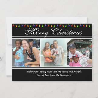 Cartes Pour Fêtes Annuelles 4 Photo Noël Lights