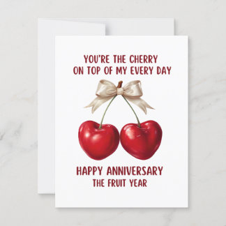 Cartes Pour Fêtes Annuelles 4th Anniversary Card, Fruit Anniversary Card,  Hol