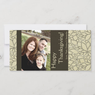 Cartes Pour Fêtes Annuelles 4x8 Autumn Tree Folio PHOTO Thanksgiving Card