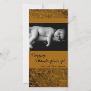 Cartes Pour Fêtes Annuelles 4x8 Autumn Tree Folio PHOTO Thanksgiving Card