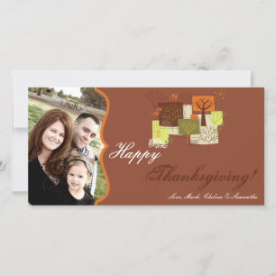 Cartes Pour Fêtes Annuelles 4x8 Autumn Tree Folio PHOTO Thanksgiving Card