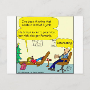 Cartes Pour Fêtes Annuelles 530 père Noël est une bande dessinée stupide