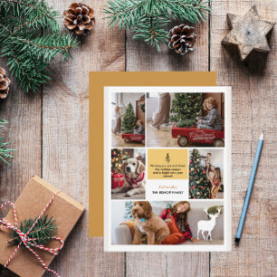 Cartes Pour Fêtes Annuelles 5 Photo Collage Joyeux Noël Script Salutation