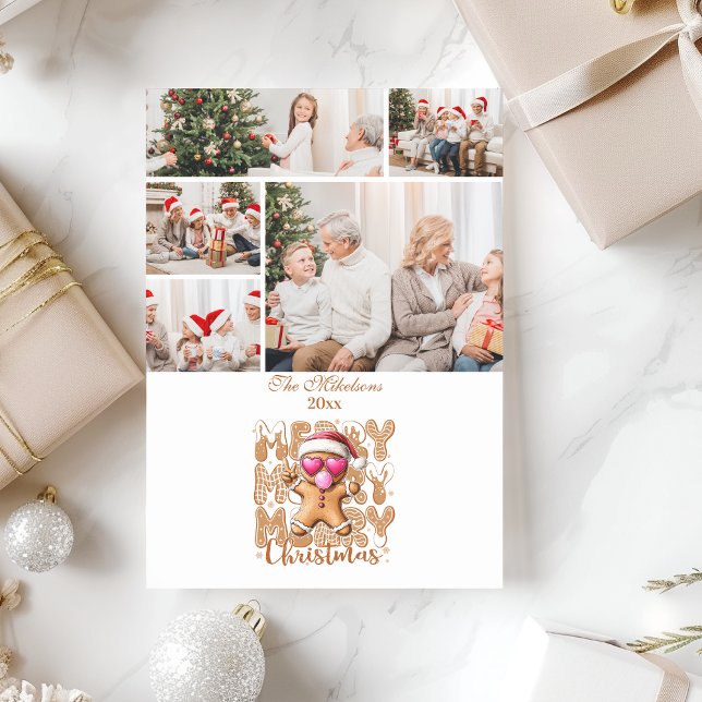 Cartes Pour Fêtes Annuelles 5 Photo Cute pain d'épices Joyeux Noël (Créateur téléchargé)