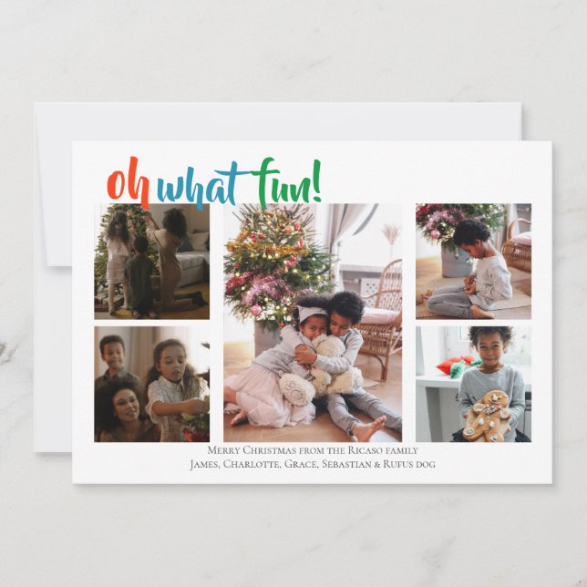Cartes Pour Fêtes Annuelles 5 Photo Oh Quel Fun Noël (Devant)