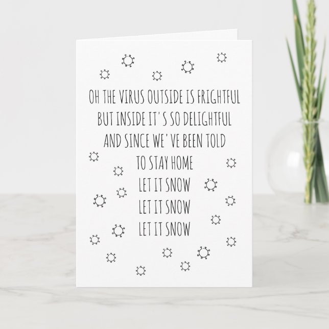 Cartes Pour Fêtes Annuelles 5x7 Qu'il neige et que le temps passe (Devant)