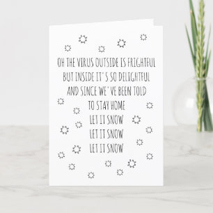 Cartes Pour Fêtes Annuelles 5x7 Qu'il neige et que le temps passe