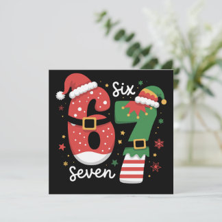 Cartes Pour Fêtes Annuelles 67 Meme Six Seven Elf Chapeau De Noël Père Noël