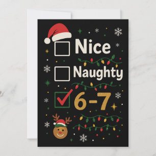 Cartes Pour Fêtes Annuelles 6-7 Joyeux Noël Méchant ou Gentil Mème