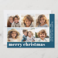 6 Photo Décalage - Joyeux Noël - Bleu