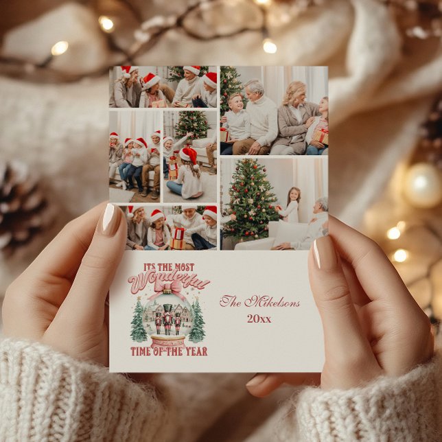 Cartes Pour Fêtes Annuelles 6 Photo Pink Nutcracker Christmas Wonderland Gloss (Créateur téléchargé)