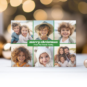 Cartes Pour Fêtes Annuelles 6 Photos - Joyeux Noël - Cravate-teinture Rouge Ve
