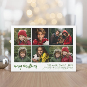 Cartes Pour Fêtes Annuelles 6 Script Joyeux Noël - Bordure Blanche