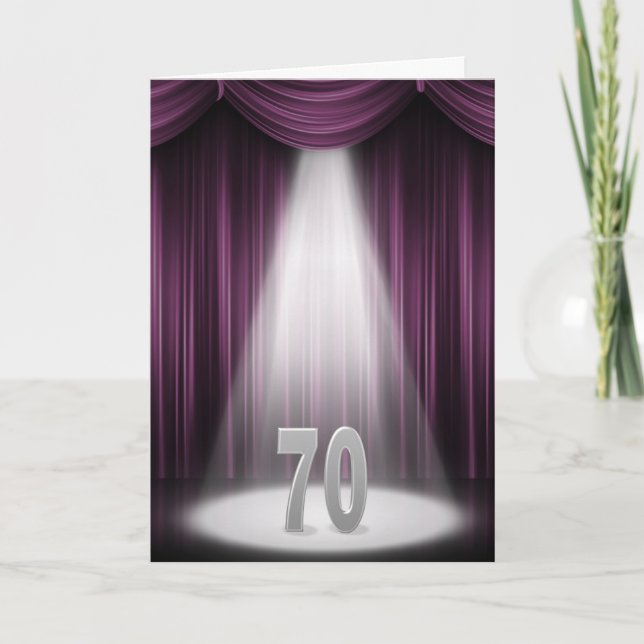 Cartes Pour Fêtes Annuelles 70e anniversaire mariage sous les projecteurs (Devant)