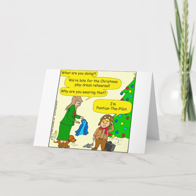Cartes Pour Fêtes Annuelles 787 Caricature de Pontius Pilate (Devant)