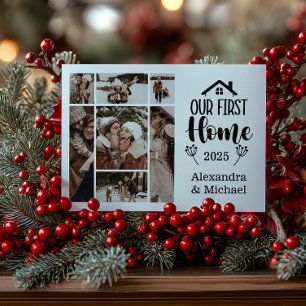 Cartes Pour Fêtes Annuelles 7Photo Noël Minimaliste Notre Première Maison