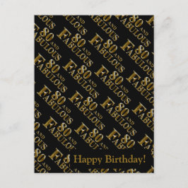 Cartes Pour Fêtes Annuelles 80e anniversaire