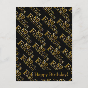 Cartes Pour Fêtes Annuelles 80e anniversaire 
