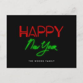 Cartes Pour Fêtes Annuelles 80s rétro néon lumières Bonne année