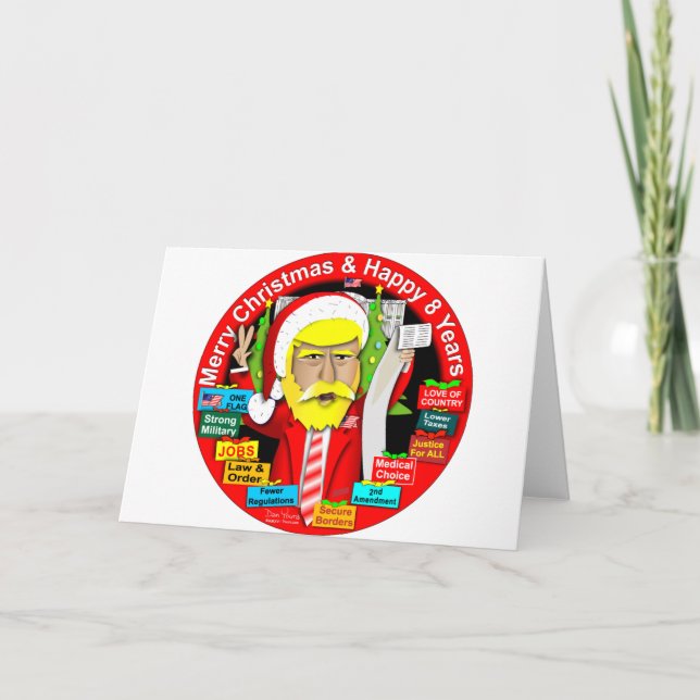 Cartes Pour Fêtes Annuelles 8 ans Joyeux Noël (Devant)