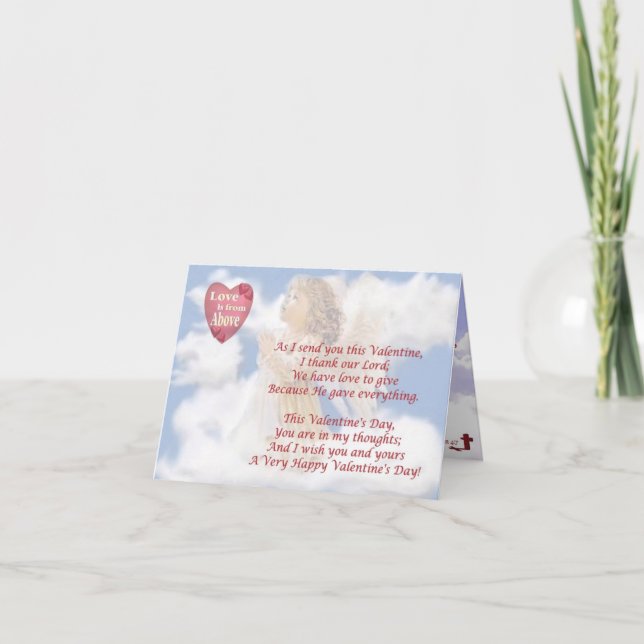 Cartes Pour Fêtes Annuelles 8. L'amour est de conception religieuse ci-dessus (Devant)