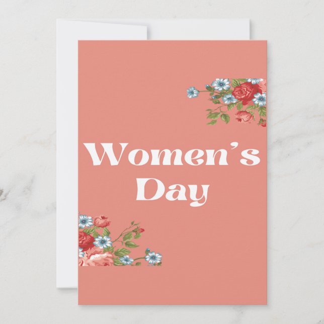 Cartes Pour Fêtes Annuelles 8 mars Journée des femmes (Devant)