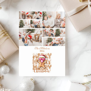 Cartes Pour Fêtes Annuelles 8 Photo Mignon Biscuit de Noël Joyeux Noël