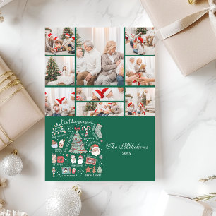 Cartes Pour Fêtes Annuelles 9 Photo Cette Saison Retro Green Noël