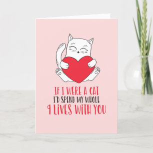 Cartes Pour Fêtes Annuelles 9 Vit Avec Vous Mignonne Chat Pun Funny Valentines