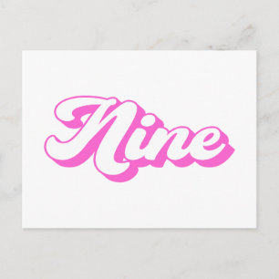 Cartes Pour Fêtes Annuelles 9e anniversaire Retro Girl