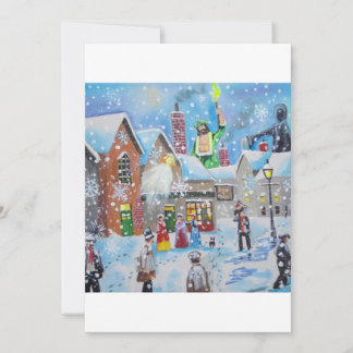 Cartes Pour Fêtes Annuelles a Christmas Carol Scrooge and the three ghosts