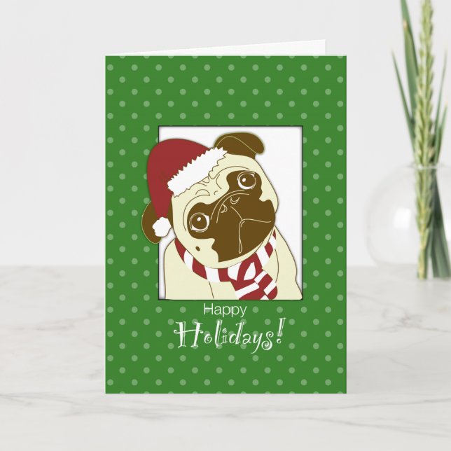 Cartes Pour Fêtes Annuelles À Dog Walker à Noël (Devant)