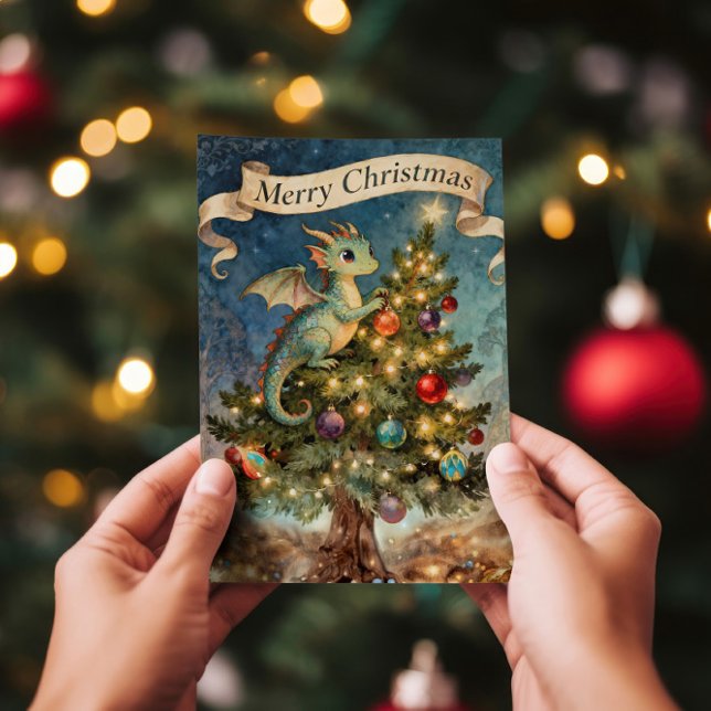 Cartes Pour Fêtes Annuelles A Dragon’s Christmas Eve (Créateur téléchargé)