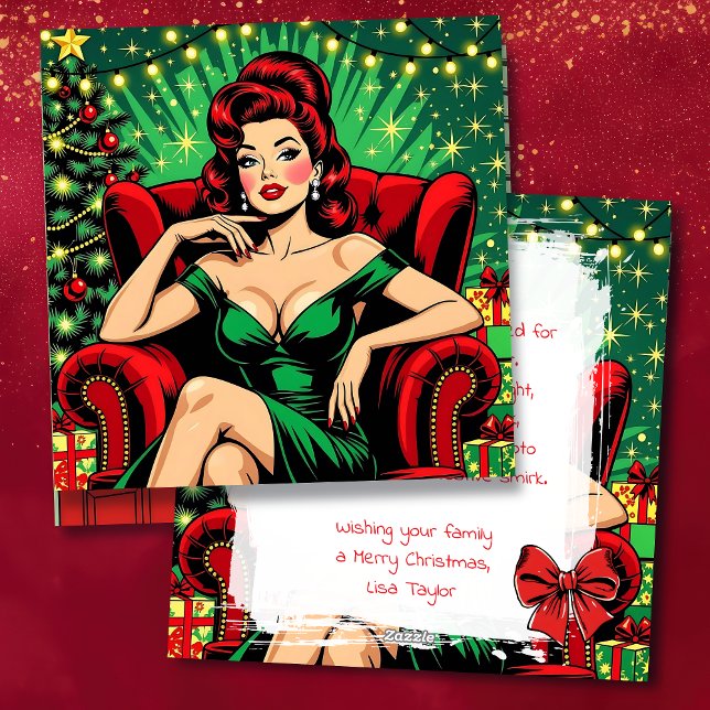 Cartes Pour Fêtes Annuelles a Funny Sarcastic Retro Christmas (Créateur téléchargé)