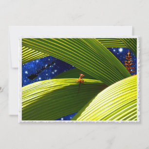 Cartes Pour Fêtes Annuelles A Gecko Lizard's Tropical Christmas