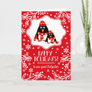 Cartes Pour Fêtes Annuelles À la grande baby-sitter à Noël