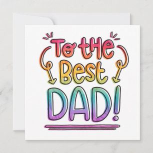 Cartes Pour Fêtes Annuelles À la meilleure Fête des pères papa Rainbow Modern