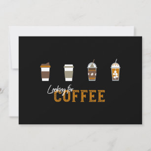Cartes Pour Fêtes Annuelles À la recherche d'un délicieux verre de café