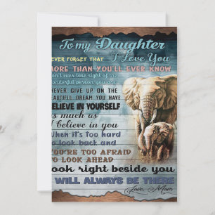 Cartes Pour Fêtes Annuelles À ma fille Drôle cadeau   Famille présente