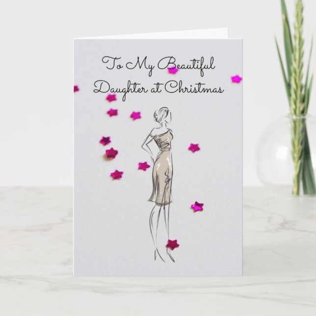 Cartes Pour Fêtes Annuelles À ma merveilleuse fille à Noël (Devant)