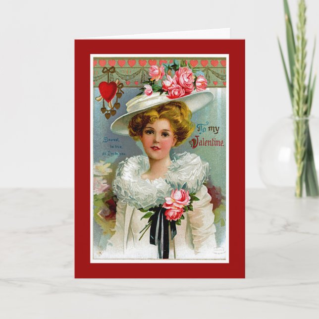 Cartes Pour Fêtes Annuelles À ma Saint-Valentin victorienne (Devant)