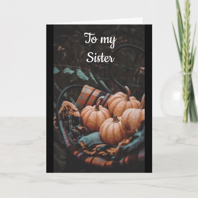 CARTES POUR FÊTES ANNUELLES À MA **SOEUR** À REMERCIER (Devant)