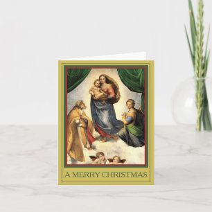 Cartes Pour Fêtes Annuelles A MERRY CHRISTMAS Raphael Madonna and Christ Child