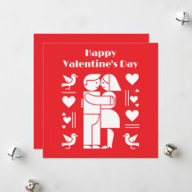 A modern Bauhaus-style Valentine’s Day