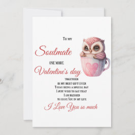Cartes Pour Fêtes Annuelles À mon âme sœur, Un de plus de la Saint-Valentin en