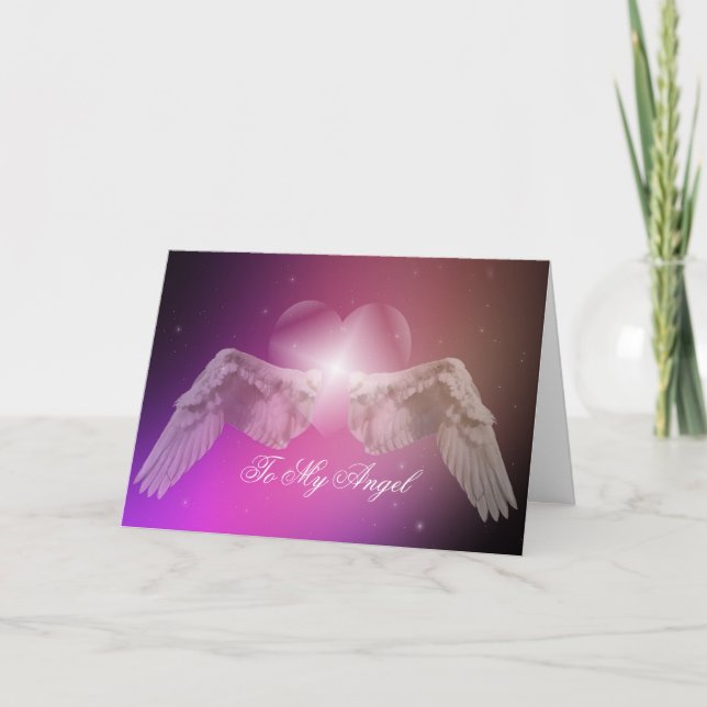 Cartes Pour Fêtes Annuelles À mon ange Valentine (Devant)