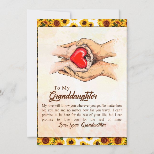Cartes Pour Fêtes Annuelles À Mon Cadeau De Fleur De Soleil Grandma (Devant)