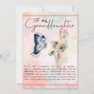 Cartes Pour Fêtes Annuelles À Mon Cadeau Petite-Fille, Beau Cadeau Papillon