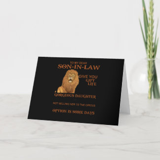 Cartes Pour Fêtes Annuelles À mon cher gendre, donnez-vous une fille magnifiqu
